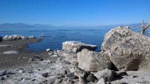 Obsidian Butte looking across the from the Salton Sea