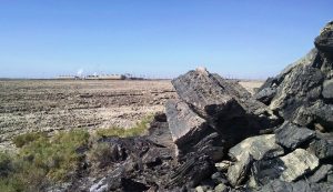 Obsidian Butte with Vulcan and Hoch Power Plants in the distance.